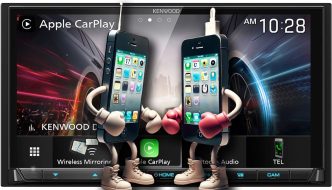 Two phones with arms that have boxing gloves on them squaring off